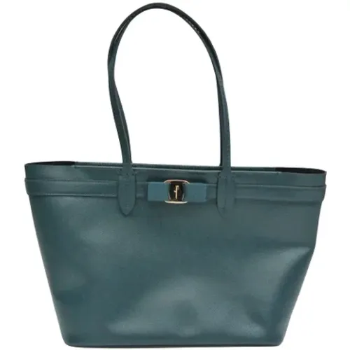 Pre-owned Tote Bags, female, , Size: ONE SIZE Pre-owned Leather totes - Salvatore Ferragamo Pre-owned - Modalova