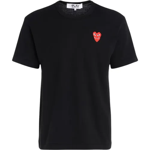 T-Shirts, male, , Size: M Mens Heart Print T-Shirt - Comme des Garçons Play - Modalova