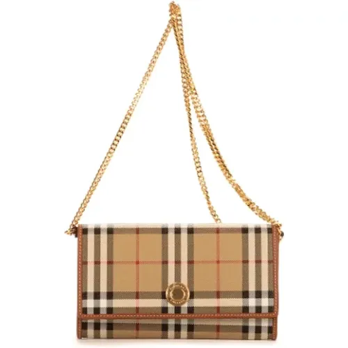 Pre-owned Cross Body Bags, female, , Size: ONE SIZE Pre-owned Coated canvas shoulder-bags - Burberry Vintage - Modalova