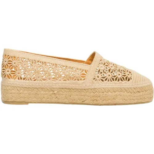 Espadrilles, female, , Size: 6 US Flat Crocheted Espadrilles for Summer - Castañer - Modalova