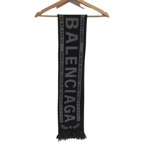 Pre-owned Scarves, unisex, , Size: ONE SIZE Pre-owned Wool scarves - Balenciaga Vintage - Modalova