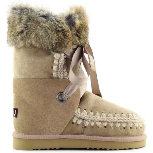 Braune Eskimo Schnürstiefel , Damen, Größe: 36 EU - Mou - Modalova