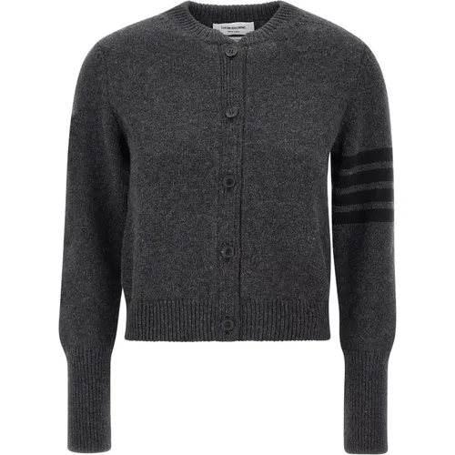 Grey Sweaters for Men , female, Sizes: XS, 2XS, S - Thom Browne - Modalova