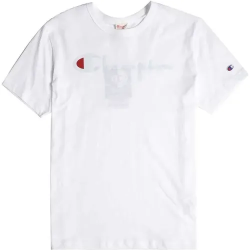 Reverse Weave Crewneck T-shirt , male, Sizes: L, S - Champion - Modalova