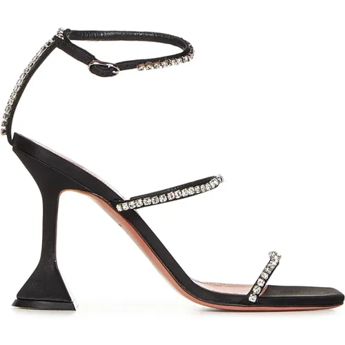 Silk Crystal Sandals , female, Sizes: 3 UK, 4 1/2 UK, 8 UK, 5 1/2 UK, 4 UK - Amina Muaddi - Modalova