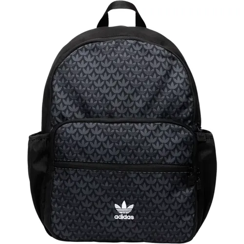 Monogramm Schwarzer Rucksack Stilvoll Unisex - adidas Originals - Modalova