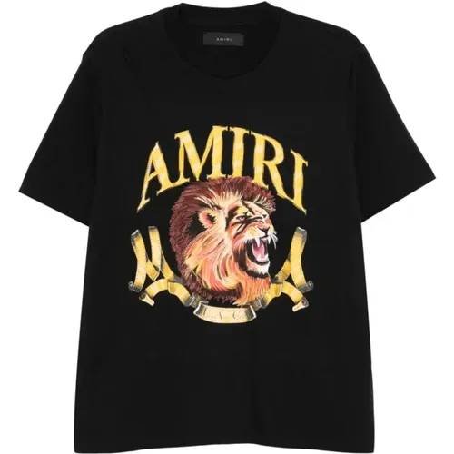 T-Shirts, male, , Size: S Lion Print Short-Sleeved T-shirt - Amiri - Modalova