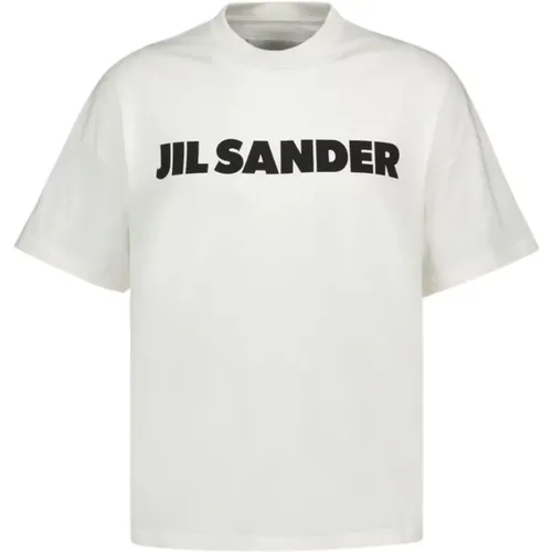 Cotton T-Shirt - Porcelain , male, Sizes: S - Jil Sander - Modalova