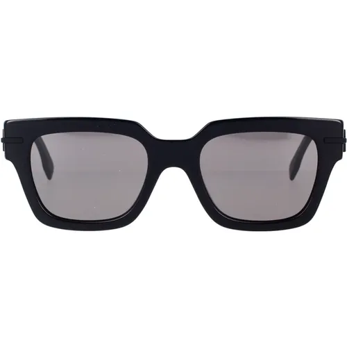 Square Sunglasses graphy Fe40078I 01A , unisex, Sizes: 51 MM - Fendi - Modalova