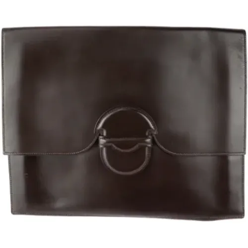 Pre-owned Leather clutches , female, Sizes: ONE SIZE - Hermès Vintage - Modalova