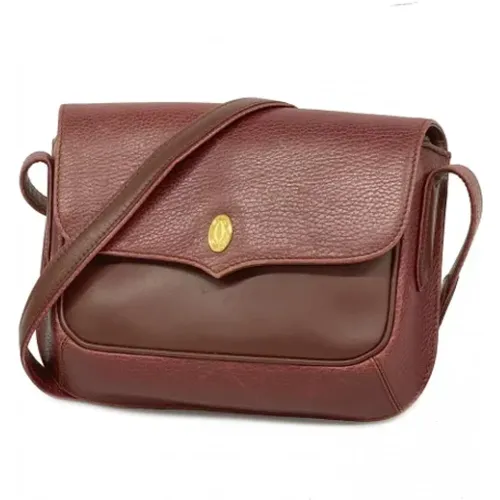 Pre-owned Cross Body Bags, female, , Size: ONE SIZE Pre-owned Leather shoulder-bags - Cartier Vintage - Modalova