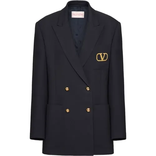 Wool Double-Breasted Jacket , female, Sizes: XS - Valentino Garavani - Modalova