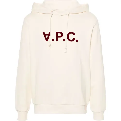 Hoodies, male, , Size: XS Unisex Logo Flocked Hoodie - A.p.c. - Modalova