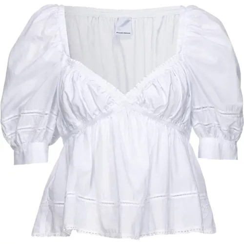 Besticktes Muslin Crop Top , Damen, Größe: M - pinko - Modalova