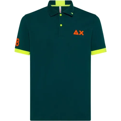 Grünes T-Shirt mit Stil/Modell Namen - Sun68 - Modalova