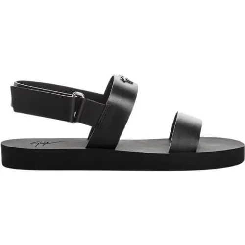 High-Quality Leather Sandals , male, Sizes: 9 UK, 11 UK, 8 UK, 7 UK, 10 UK - giuseppe zanotti - Modalova