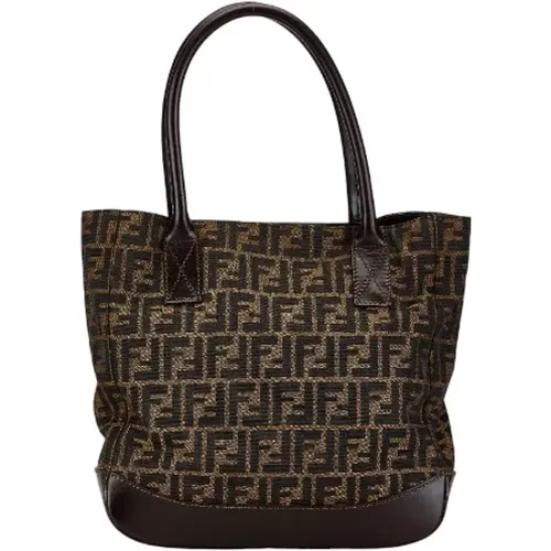 Pre-owned Tote Bags, female, , Size: ONE SIZE Pre-owned Canvas handbags - Fendi Vintage - Modalova