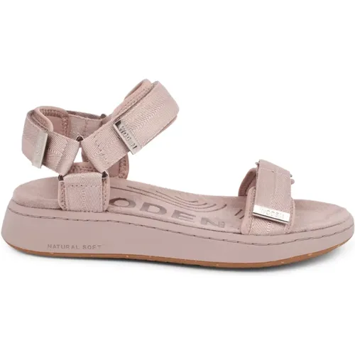 Elegante Komfort Sandale mit Fischleder Details , Damen, Größe: 39 EU - Woden - Modalova