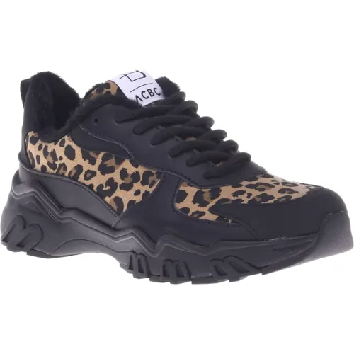 Trainers in black and leopard-print eco-leather , female, Sizes: 3 UK, 5 UK, 6 UK, 7 UK, 4 UK - Baldinini - Modalova