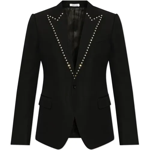 Blazers, male, , Size: L Wool blazer - alexander mcqueen - Modalova