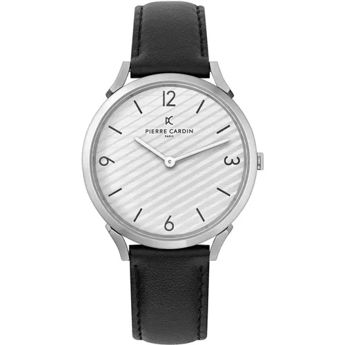 Watches, male, , Size: ONE SIZE Elegant Leather Analog Watch - Pierre Cardin - Modalova