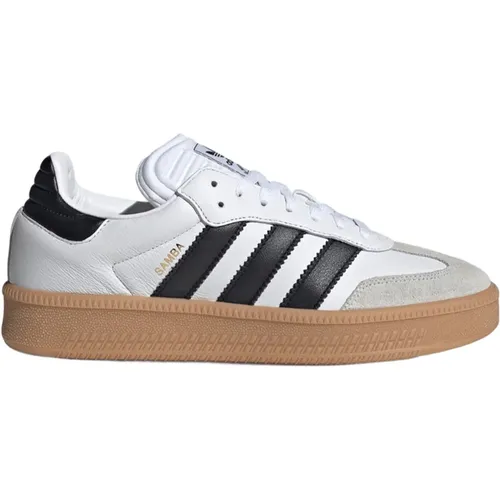 Sneakers, male, , Size: 6 US Leather Sneakers with Round Toe - Adidas - Modalova