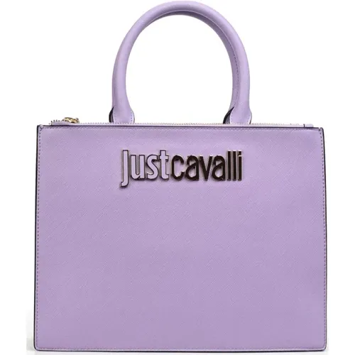 Handbags, female, , Size: ONE SIZE handbag with front logo - Just Cavalli - Modalova