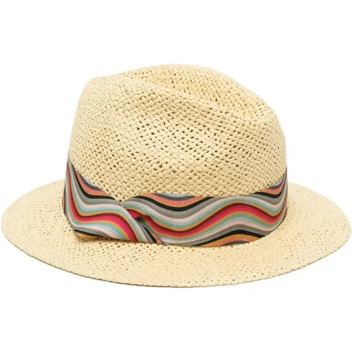 Hats, female, , Size: S Ribbon-Trim Fedora Hat - Paul Smith - Modalova