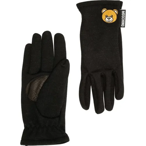 Teddy Bear Gloves , female, Sizes: L - Moschino - Modalova