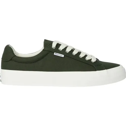 Sneakers, male, , Size: 9 US Canvas Low Top Lace-Up Sneakers - PS By Paul Smith - Modalova