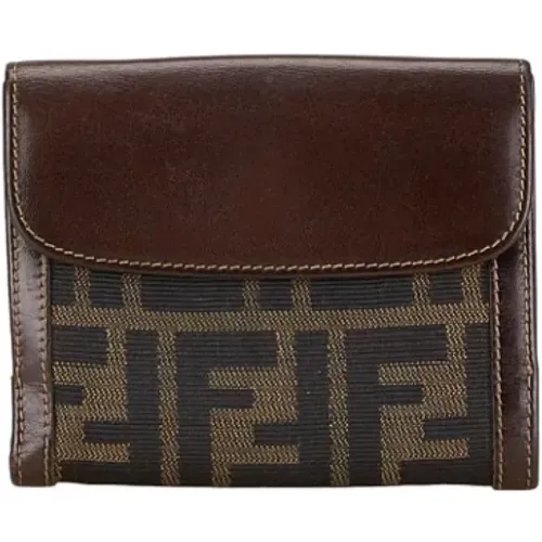 Pre-owned Wallets, female, , Size: ONE SIZE Pre-owned Canvas wallets - Fendi Vintage - Modalova