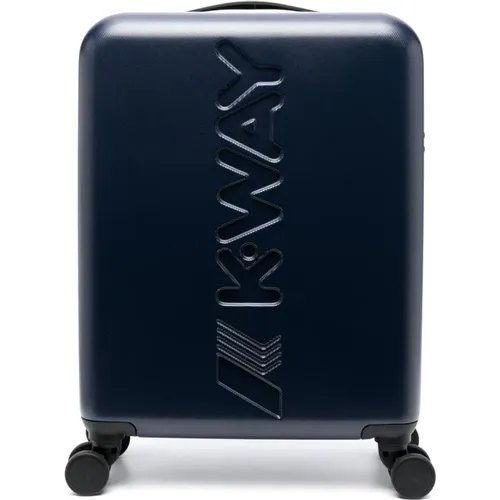 Cabin Bags, male, , Size: ONE SIZE Logo Trolley Suitcase - K-way - Modalova