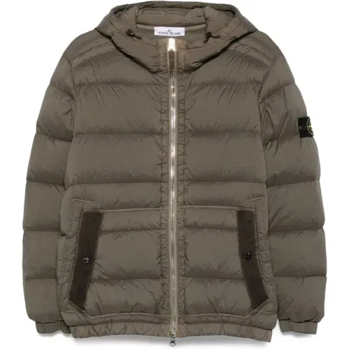 Winter Jackets, male, , Size: 2XL Hooded Down Jacket - Stone Island - Modalova