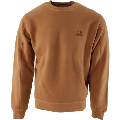 Brauner Pullover für Männer - Stilvolles und Bequemes Trainingsshirt - C.P. Company - Modalova