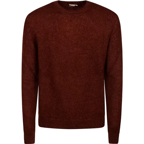 Mohair Wool Sweater with Crew Neck , male, Sizes: S - Massimo Alba - Modalova