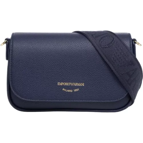 Blaue Mini Tasche mit Verstellbarem Riemen - Emporio Armani - Modalova