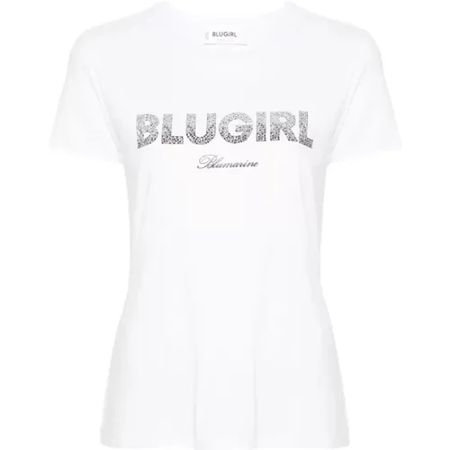 Weiße T-Shirts und Polos , Damen, Größe: M - Blugirl - Modalova