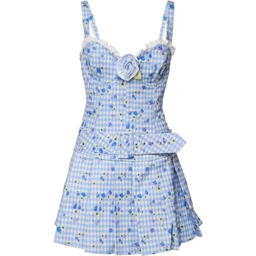 Provençal Rose Kleid Weiß Hellblau , Damen, Größe: L - For Love & Lemons - Modalova