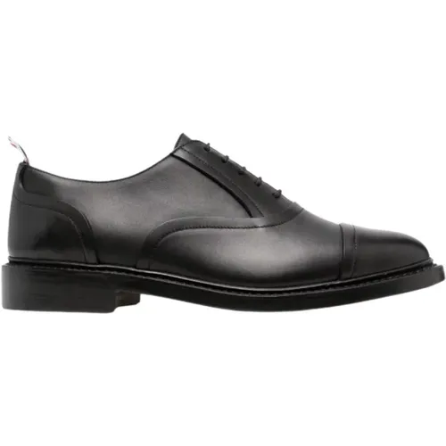 Schwarze Cap Toe Oxford Schuhe - Thom Browne - Modalova