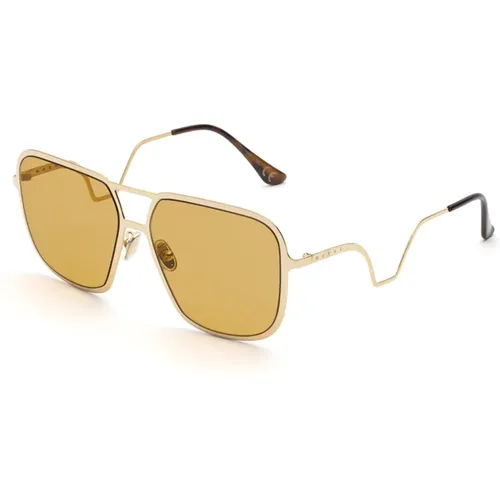 Stilvolle Sonnenbrille in Gelb HZ2 - Marni - Modalova