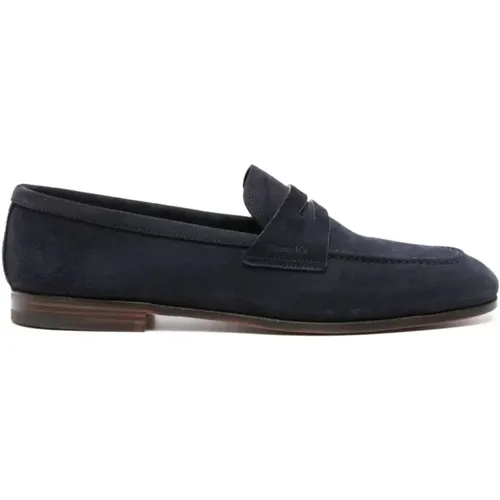 Navy Maesteg Shoes , male, Sizes: 7 1/2 UK, 9 UK, 7 UK - Church's - Modalova