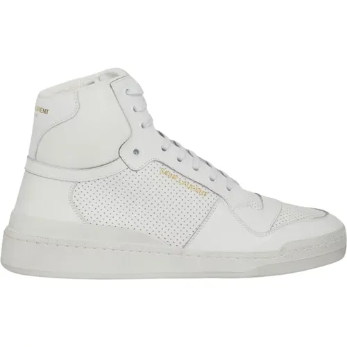 Perforated Sneakers with Worn-Out Effect , male, Sizes: 7 1/2 UK - Saint Laurent - Modalova