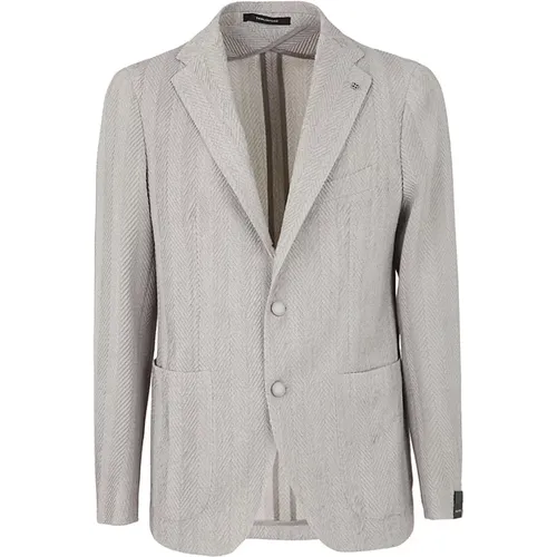 Mastic Seersucker Twilled Jacket , male, Sizes: XL, 2XL - Tagliatore - Modalova