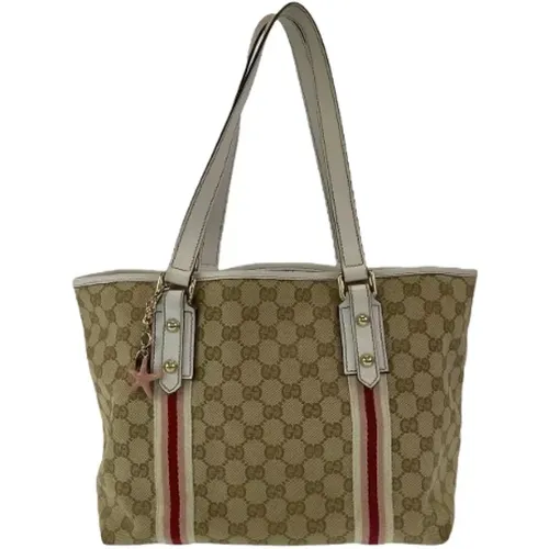 Pre-owned Tote Bags, female, , Size: ONE SIZE Pre-owned Canvas gucci-bags - Gucci Vintage - Modalova