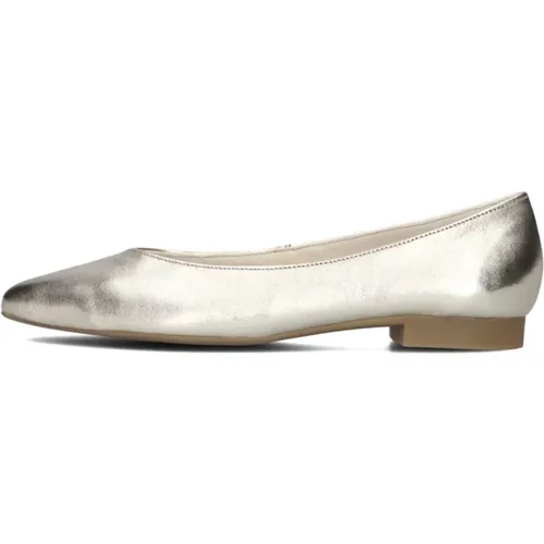 Goldene Loafers mit V-Form Detail - Paul Green - Modalova