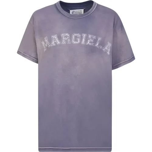 Faded College Logo Tee , female, Sizes: XS - Maison Margiela - Modalova