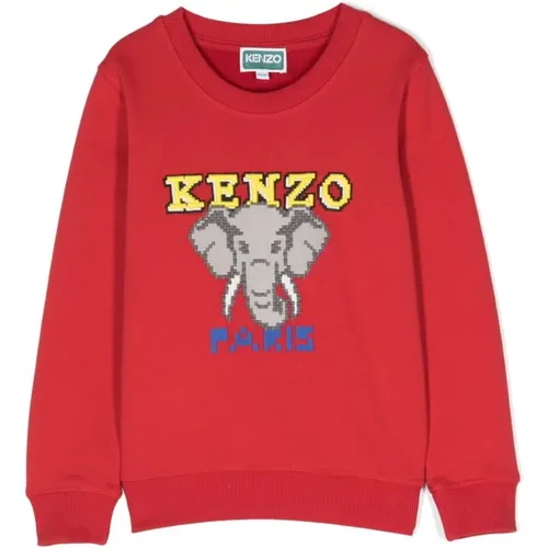 Rote Elefantenpullover für Kinder - Kenzo - Modalova