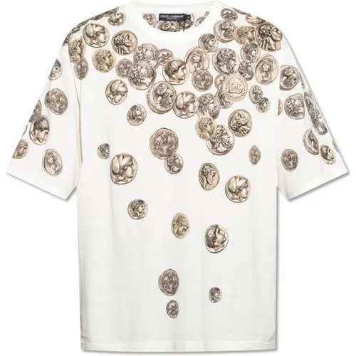 Gemustertes T-Shirt , Herren, Größe: L - Dolce & Gabbana - Modalova