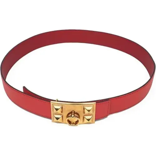 Pre-owned Belts, female, , Size: ONE SIZE Pre-owned Leather belts - Hermès Vintage - Modalova