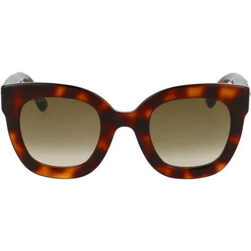 Round Frame Acetate Sonnenbrille With Star , Damen, Größe: ONE Size - Gucci - Modalova